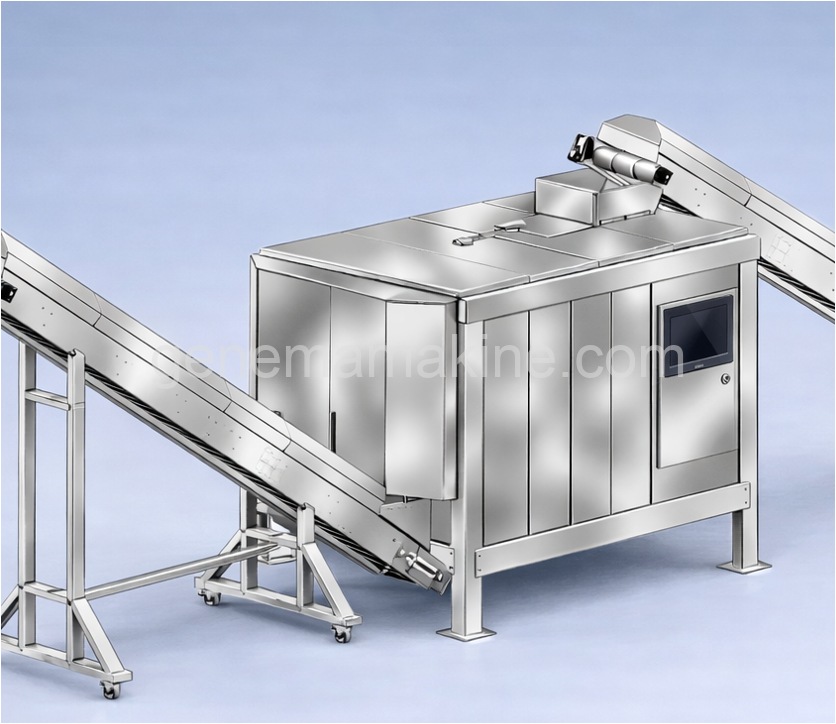 Yemek atığı kompost makinesi Front view of Genema commercial composting machine