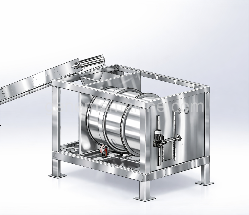 Yemek atığı kompost makinesi Side view of BioGEN R2300 commercial composting machine